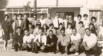 Orhan Arı (2nd left on front row) at a civil defence meeting. Early 1970s